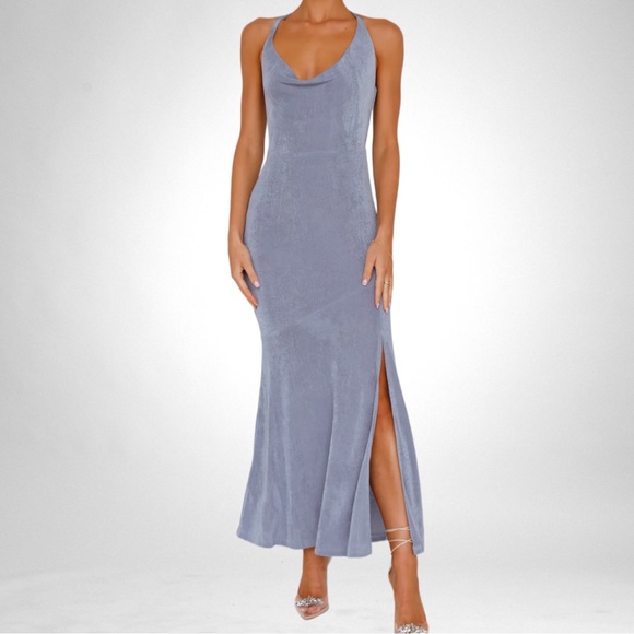 NEW Hello Molly New Dusk Maxi Dress Blue SZ 6 - Picture 1 of 13
